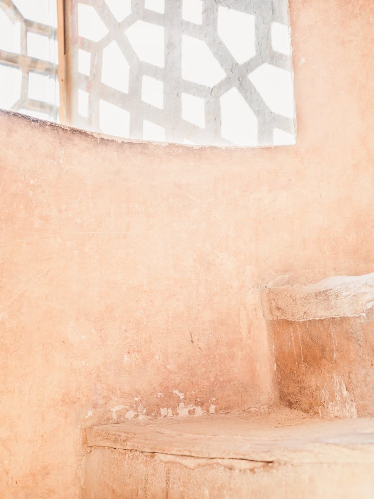 Persian Building In Pastel Colour Peach