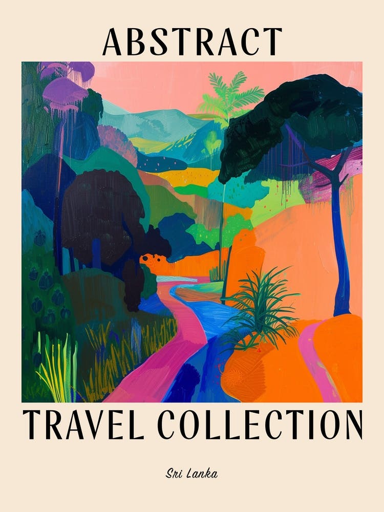 Abstract Travel Collection Poster Sri Lanka 2