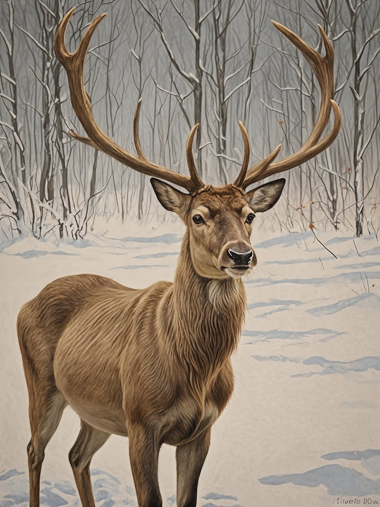 Deer In The Snow