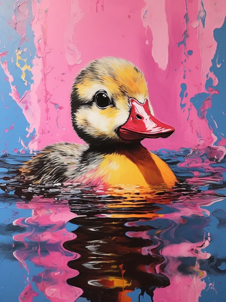 Pop Art Duckling Paint Splash 1