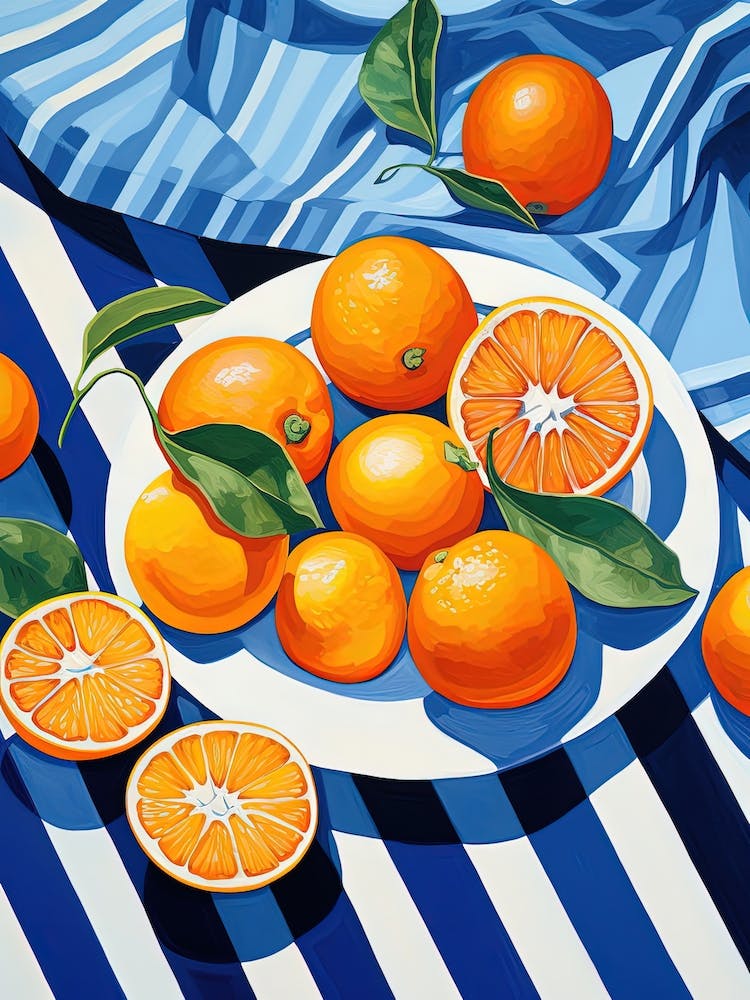 Oranges Fruit Summer Illustration 1
