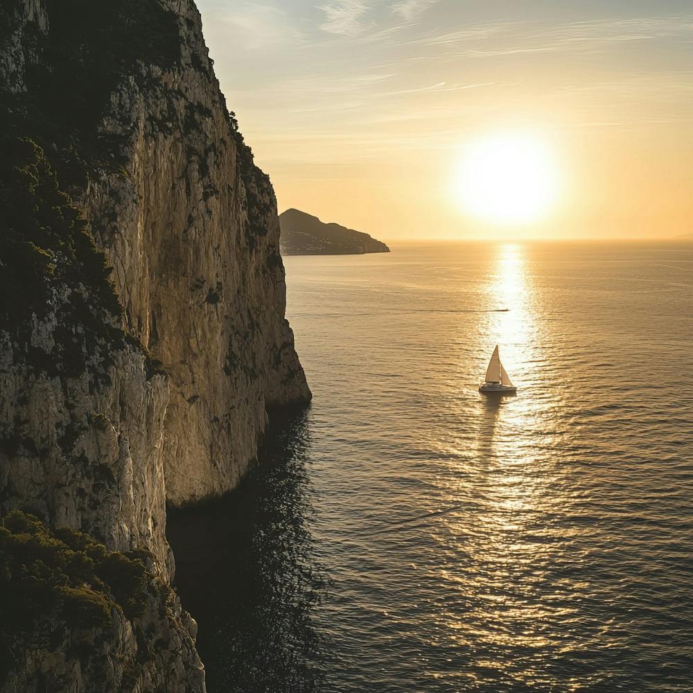 Sailboat At Sunset 5