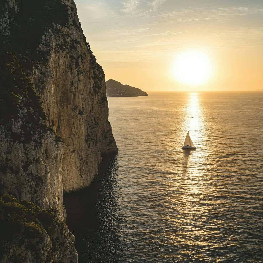 Sailboat At Sunset 5