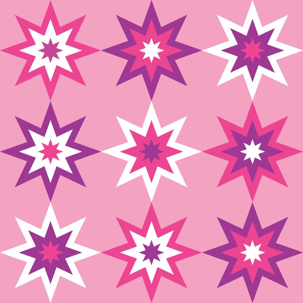 Pink Star Pattern