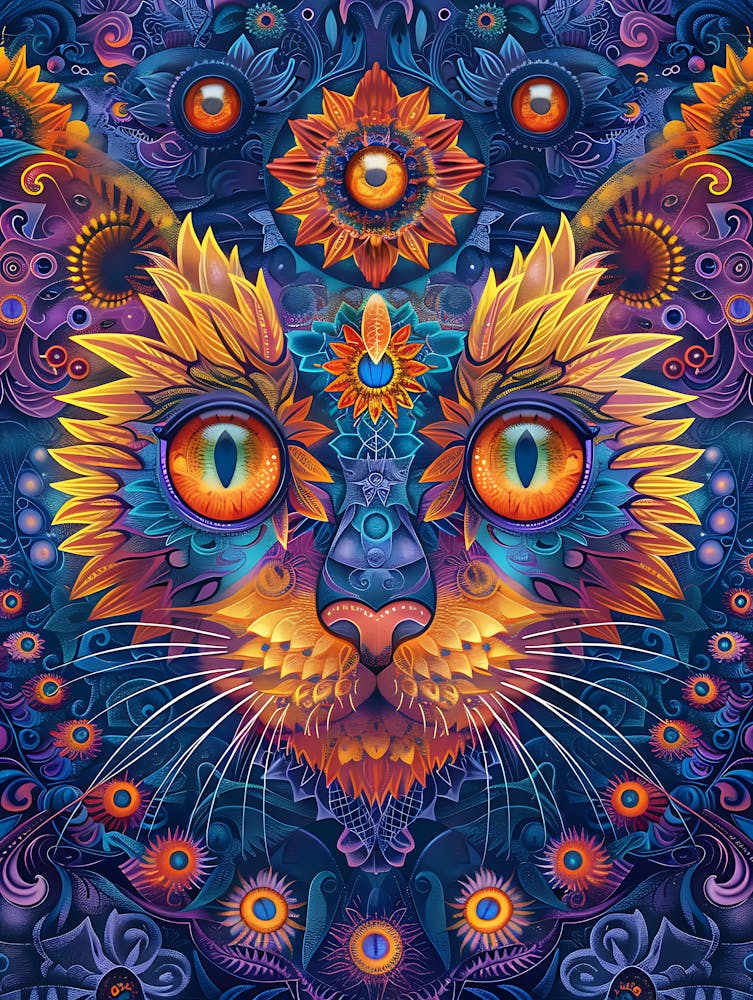 Psychedelic Cat 19