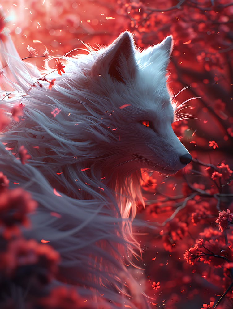 Beautiful Fantasy White Fox 7