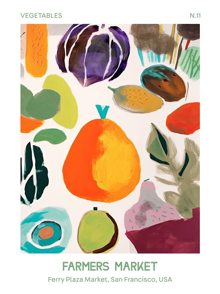 Avocado Vegetables Farmers Market 1 Ferry Plaza Market, San Francisco, Usa