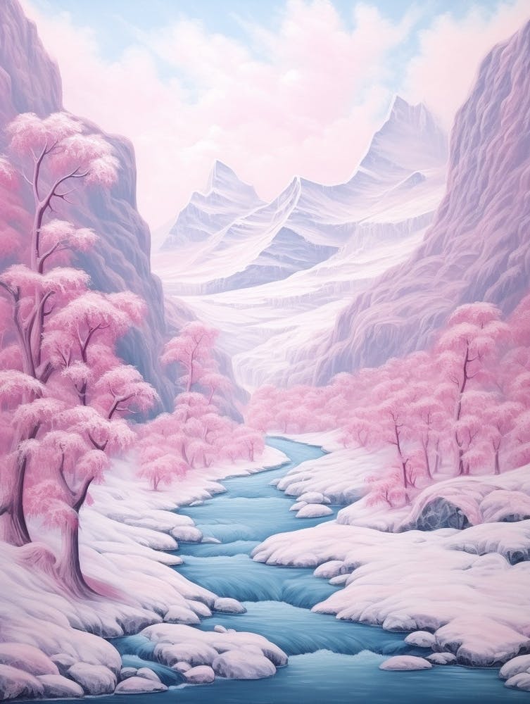 Dreamy Winter Painting Jostedalsbreen National Park Norway 2