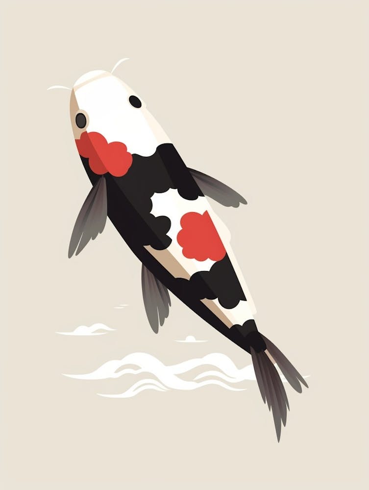 Koi Fish Japanese Style Illustration 10