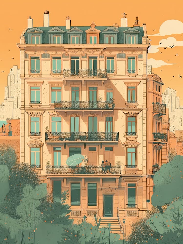 Barcelona Spain Travel Illustration 2