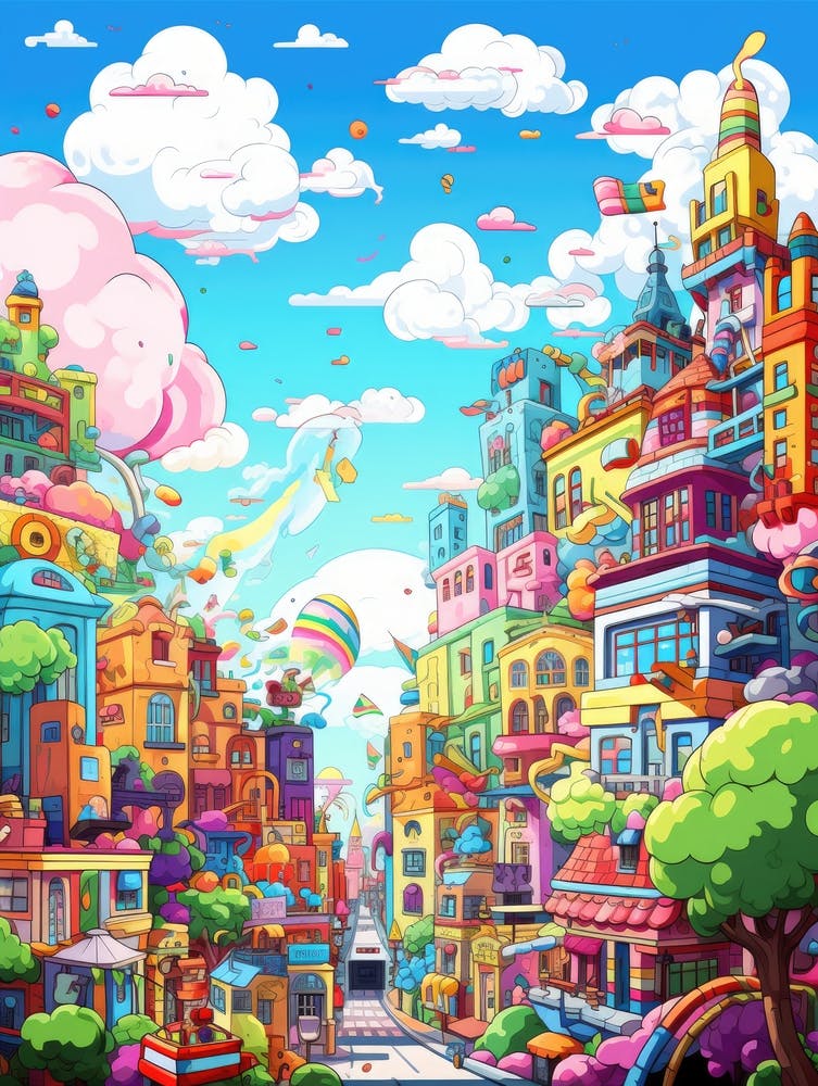 Cartoon Stadt 2