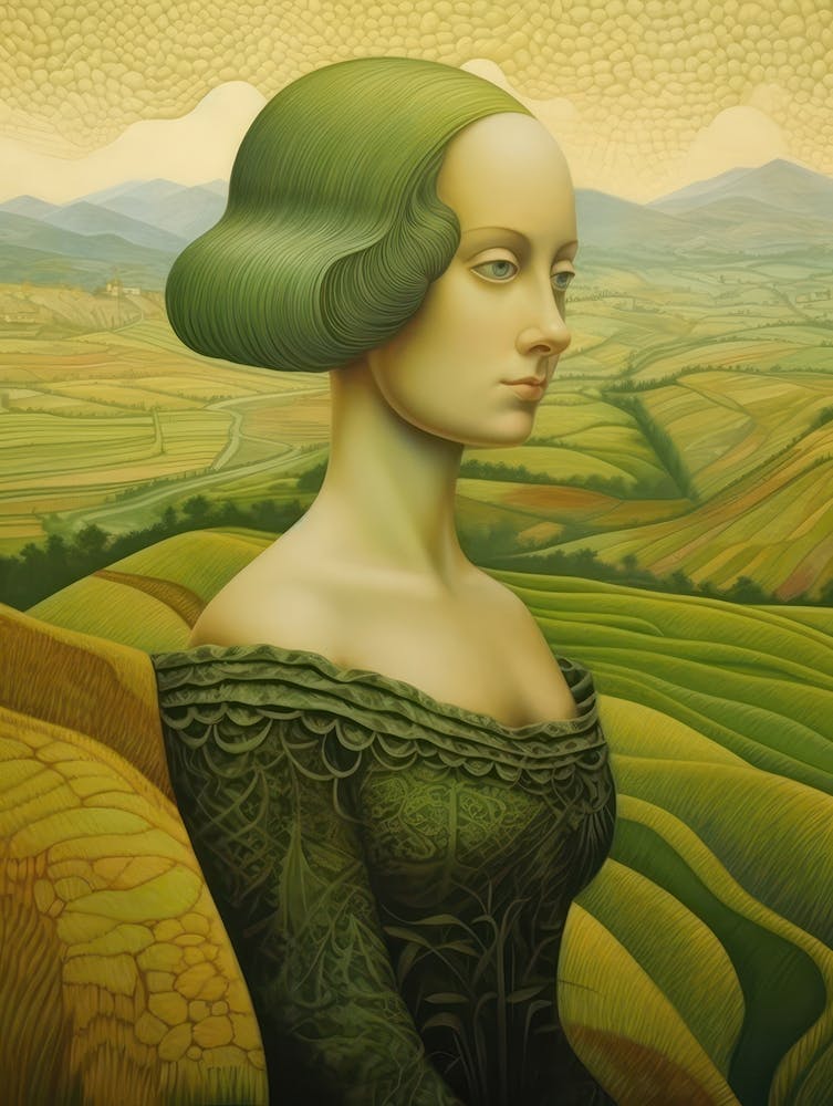 Woman In A Green Dress