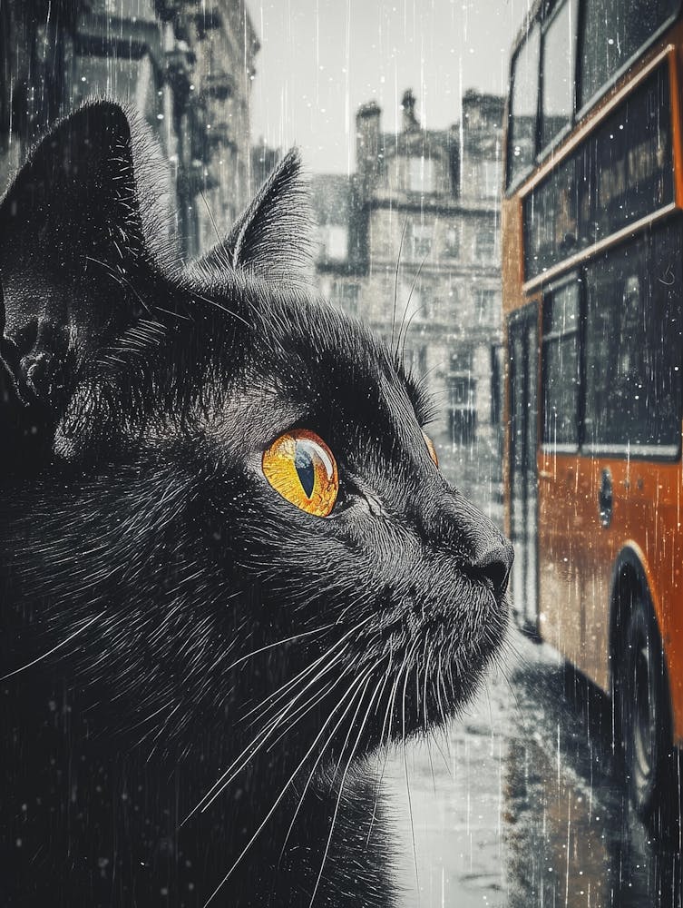 Black Cat In The Rain 3