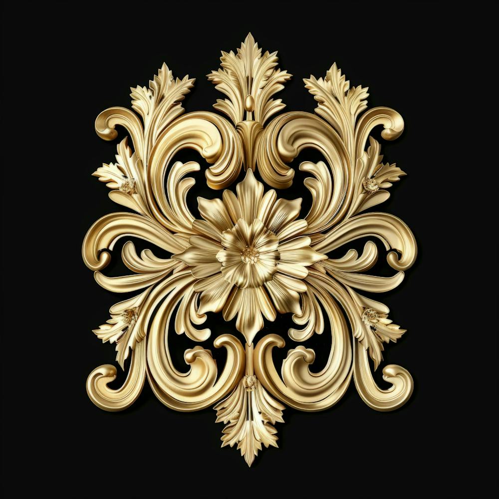 Gold Ornate Ornament 1