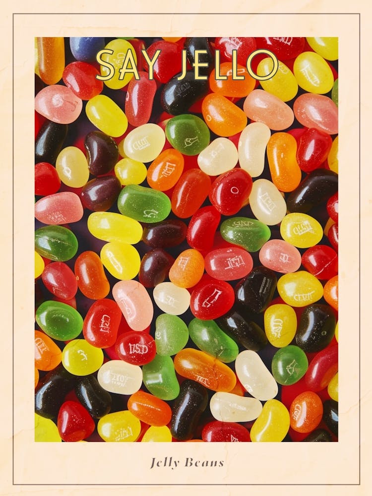 Jelly Beans Candy Sweets Pattern 4 Poster