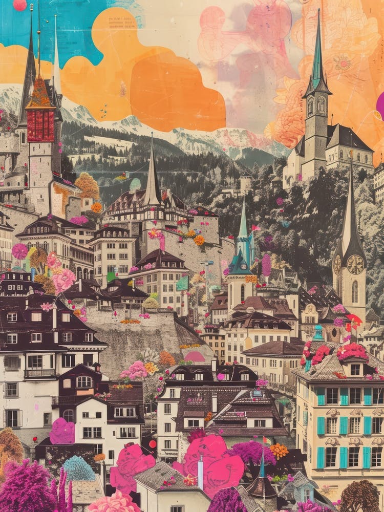 Zurich   Retro Collage Style 2