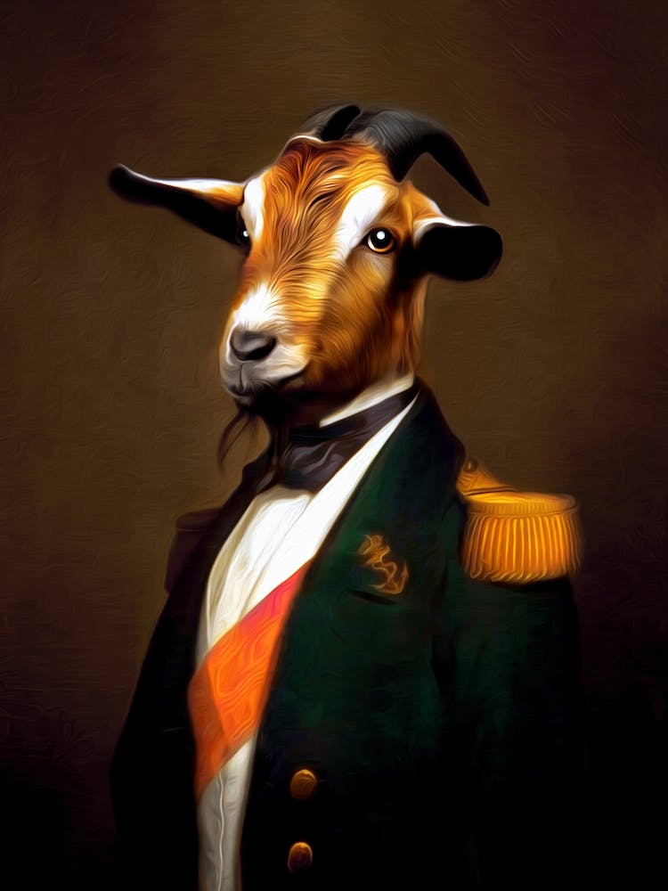 Sergeant Dietrich The Goat Pet Portraits
