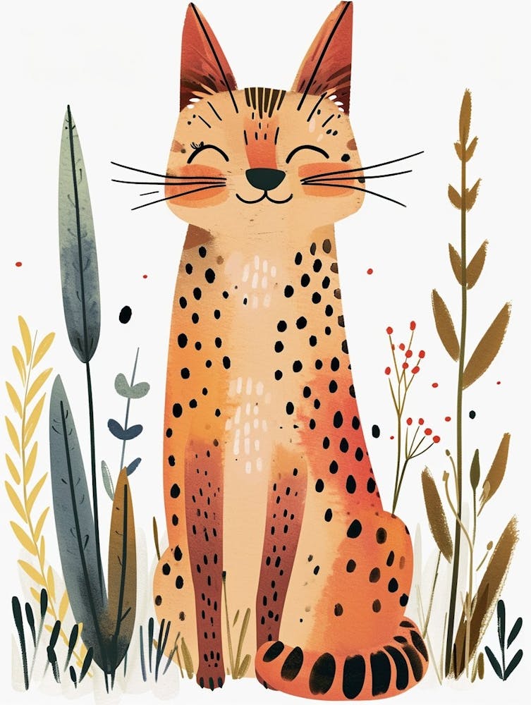 Savannah Katze Clipart Illustration 3