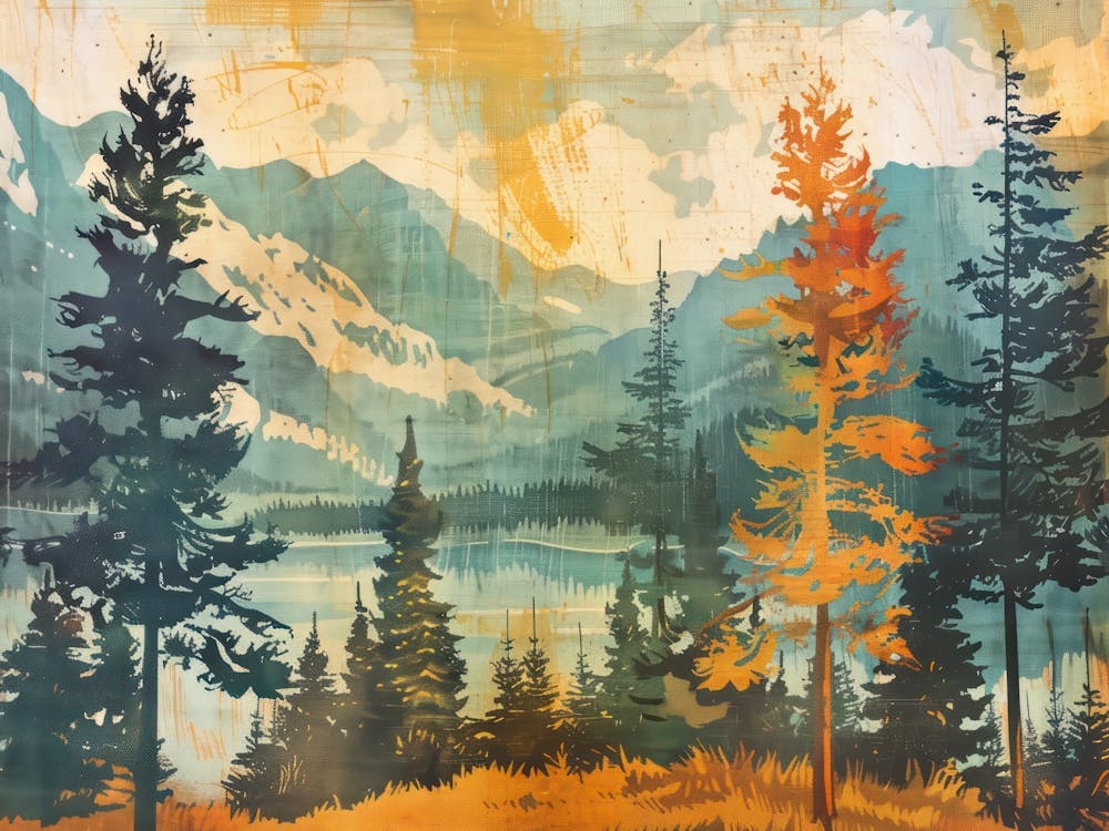 Vintage Landscape Illustration 5