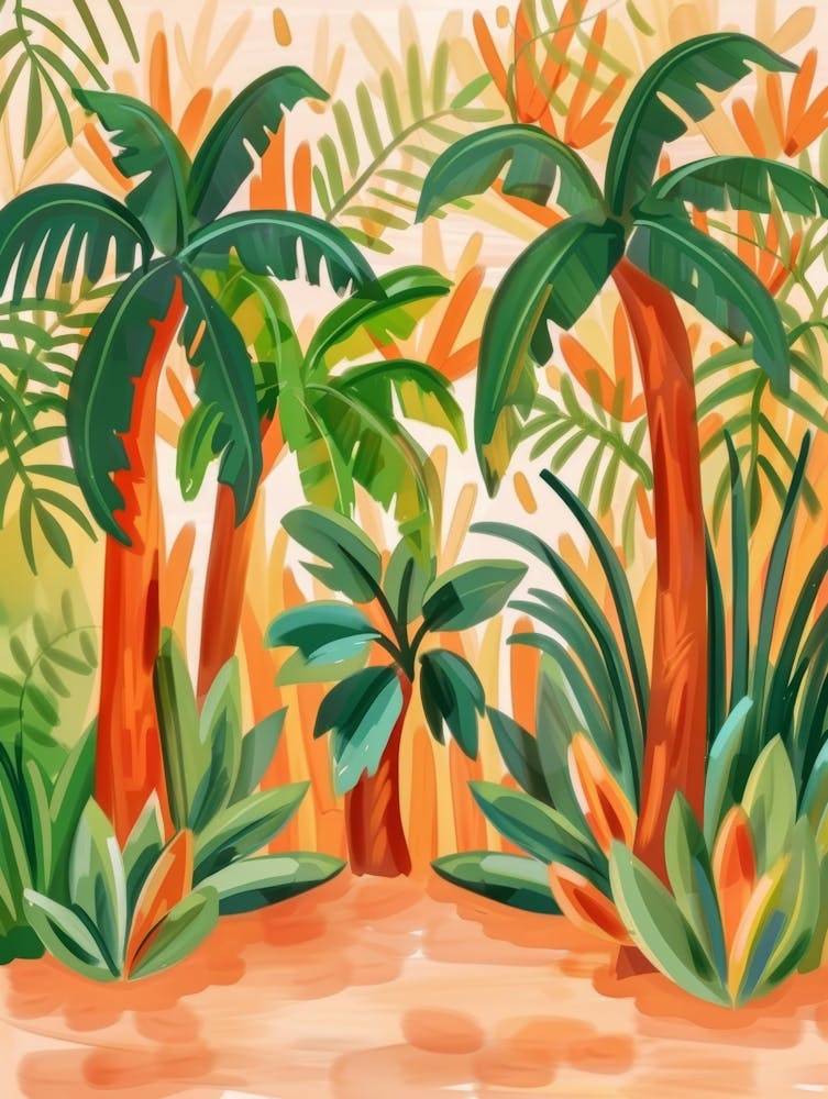 Watercolor Tropical Background 1