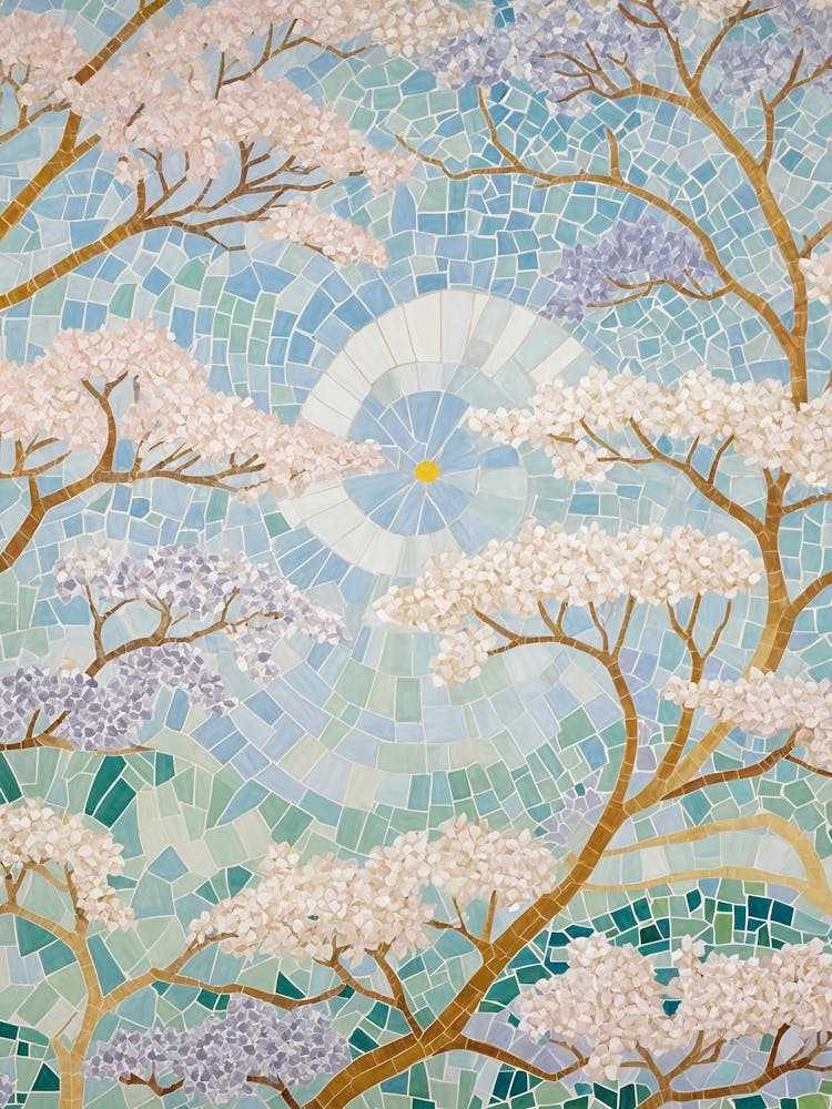 Sakura Blossoms In Mosaic