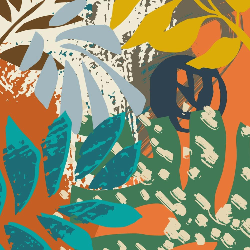 Abstract Leaves Close Up