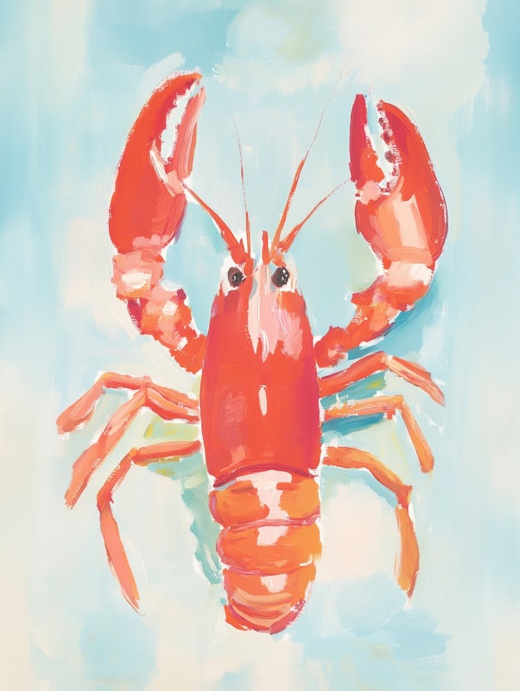 Lobster Gouache Painting