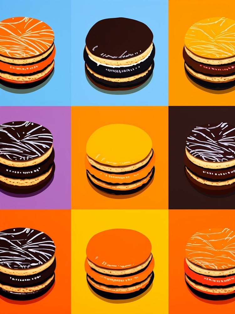 Orange Cookies Retro Tile Effect