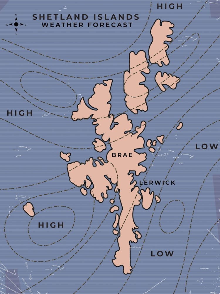 Shetland Islands Vintage Weather Forecast