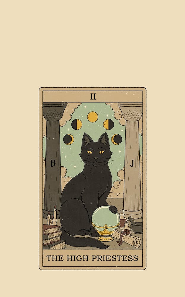 The High Priestess   Cats Tarot