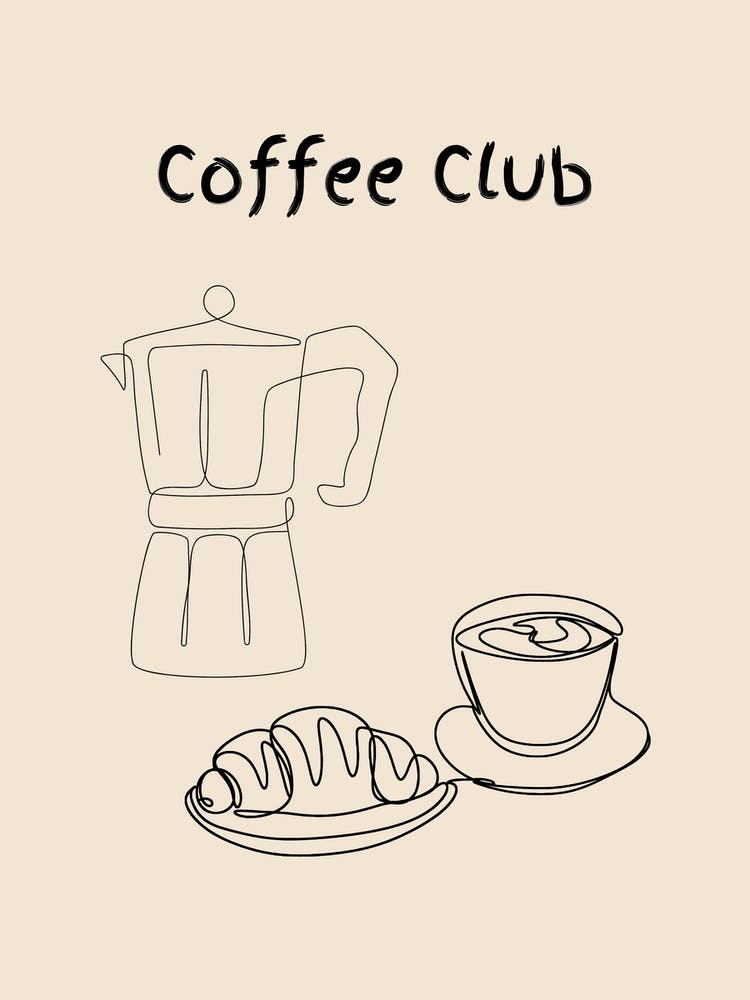 Coffee Club Poster B&W