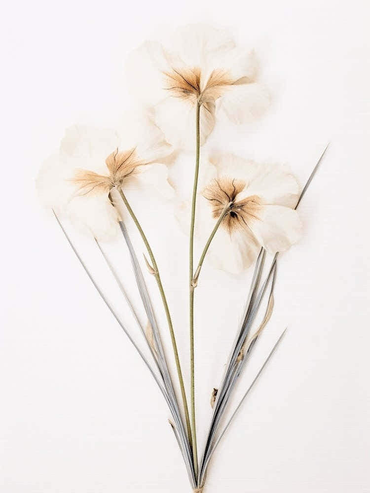 Pressed Flower Botanical Art Flax Flower 4