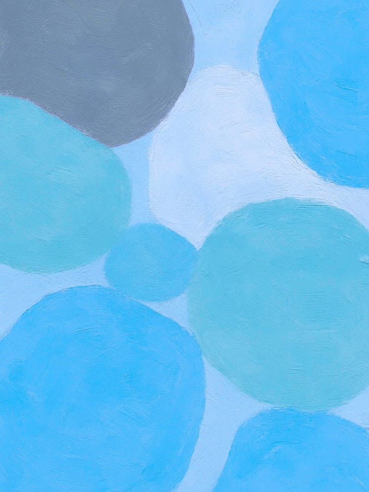 Abstrait - Pinceau Cercles Bleus