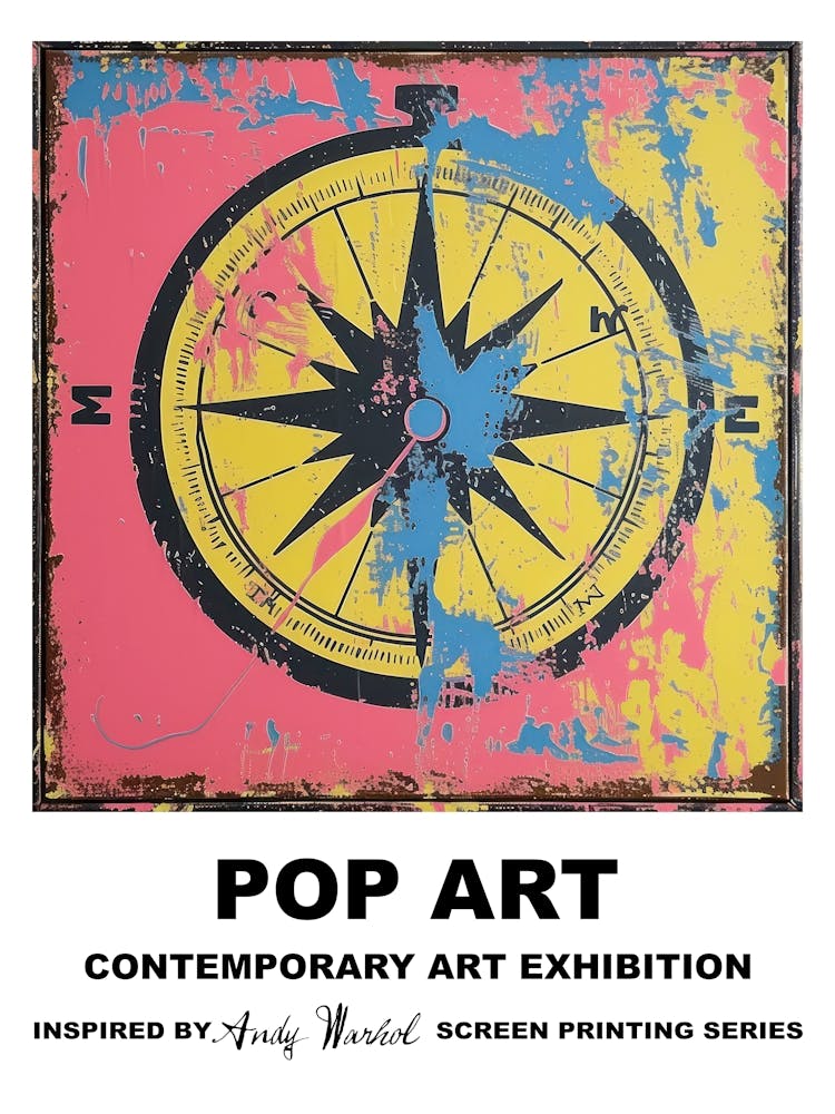 Poster Compass Pop Art 3