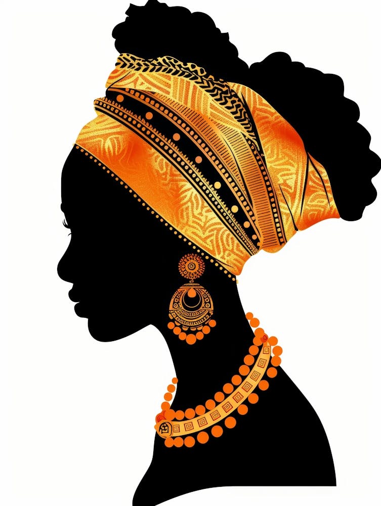 Silhouette einer afrikanischen Frau 32