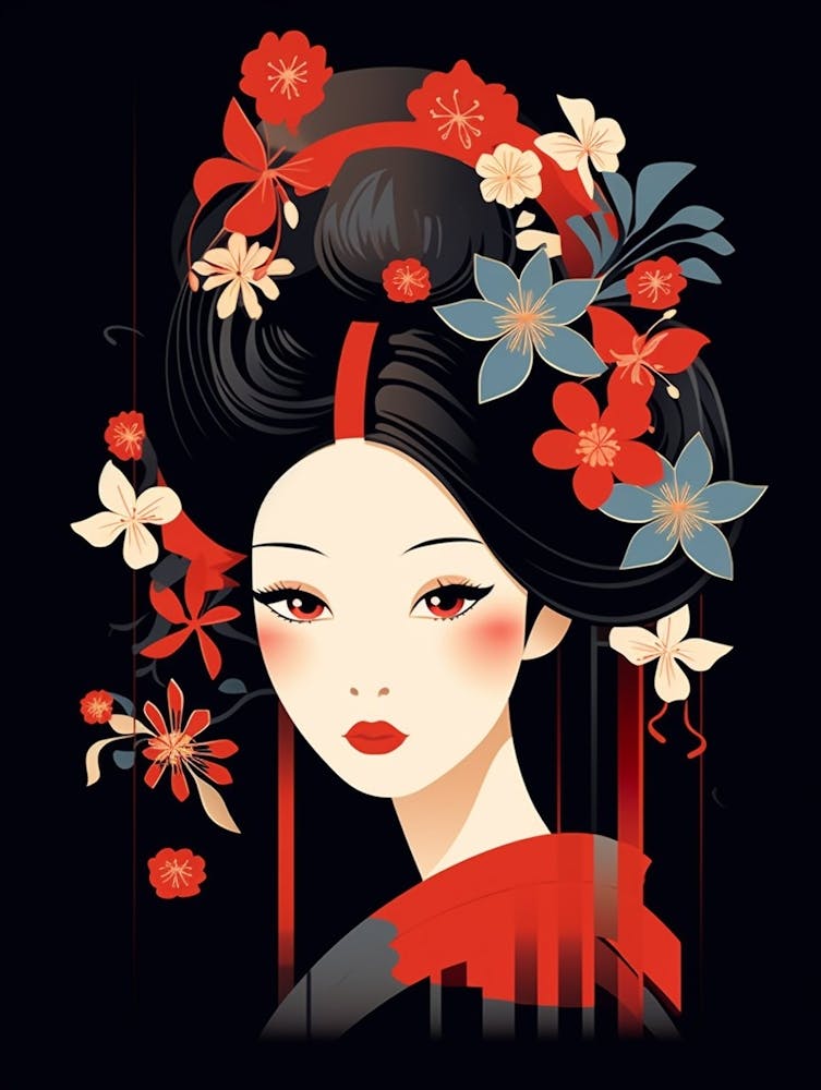 Geisha Japanese Style Illustration 10
