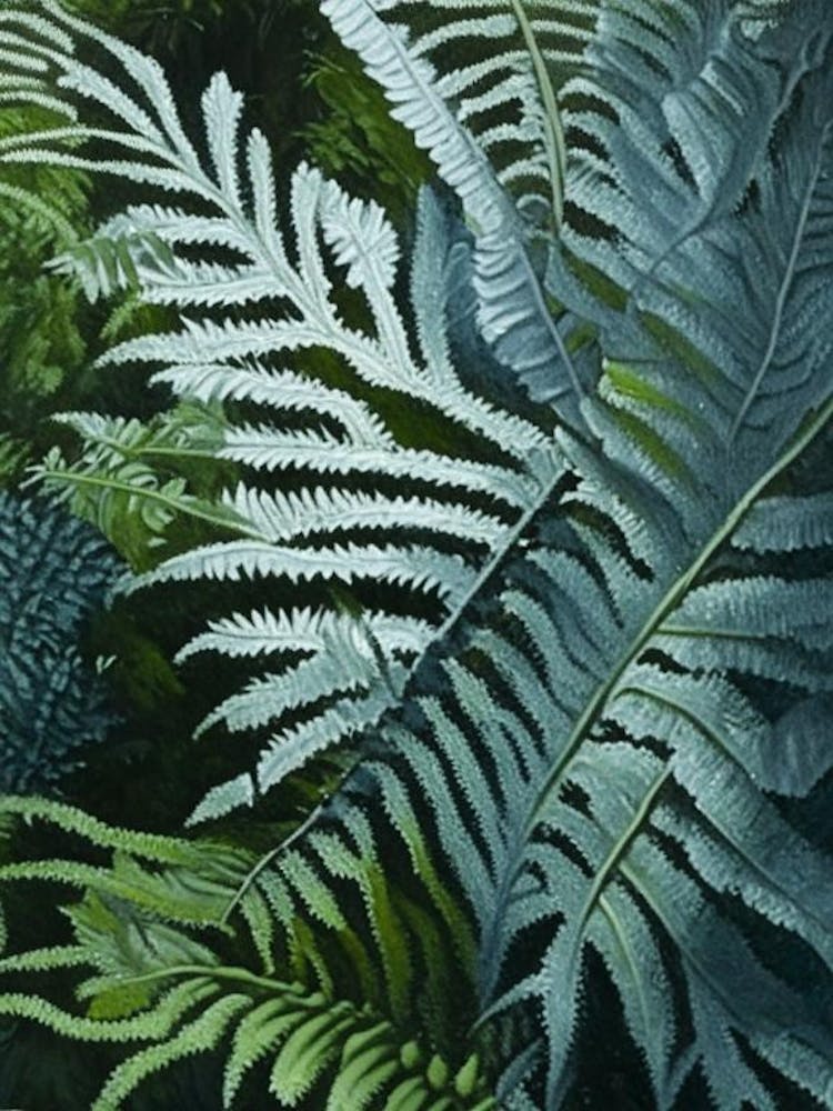 Silver Lace Fern Cézanne Style
