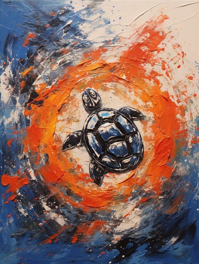 Turtles Abstract Expressionism 4