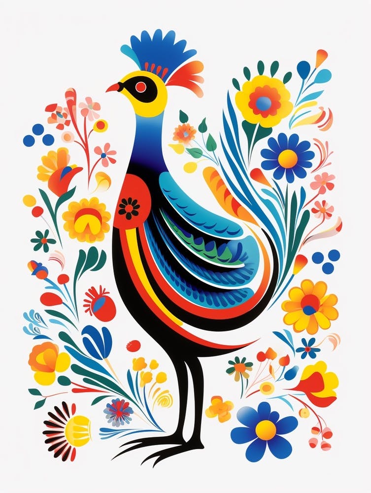 Scandinavian Bird Illustration Grouse 1