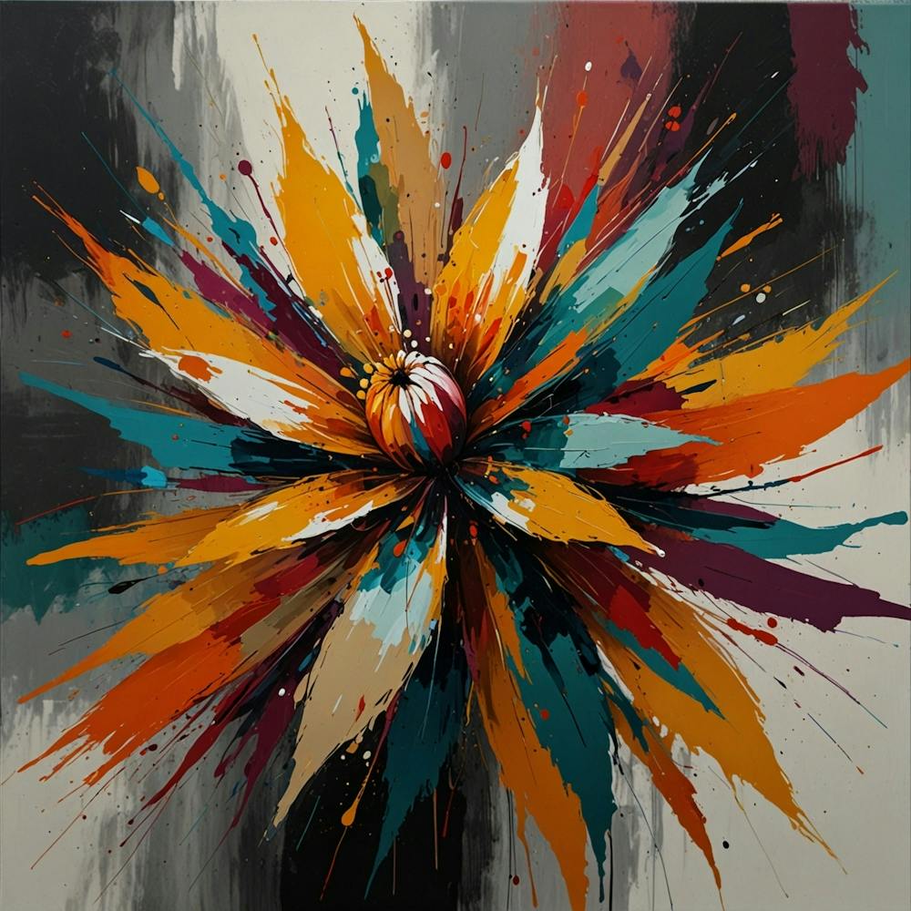 Abstract Flower Painting 11