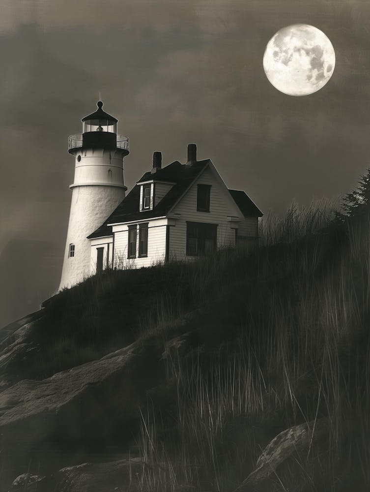 Lighthouse At Night