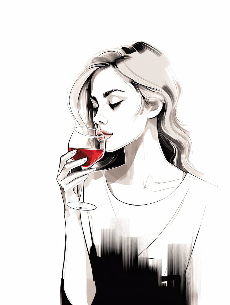 Girl Drinking Wine