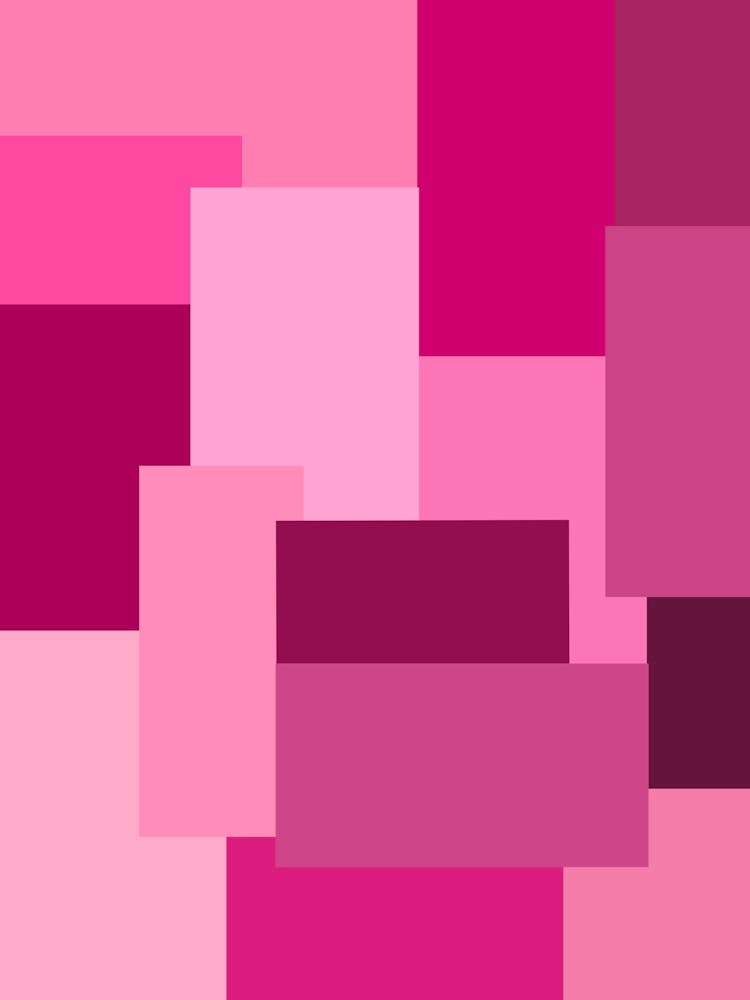 Multi Pink Abstract Minimalist Geometric