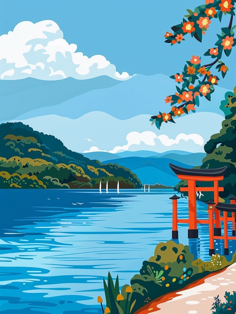 Ise Japan 3 Colourful Illustration