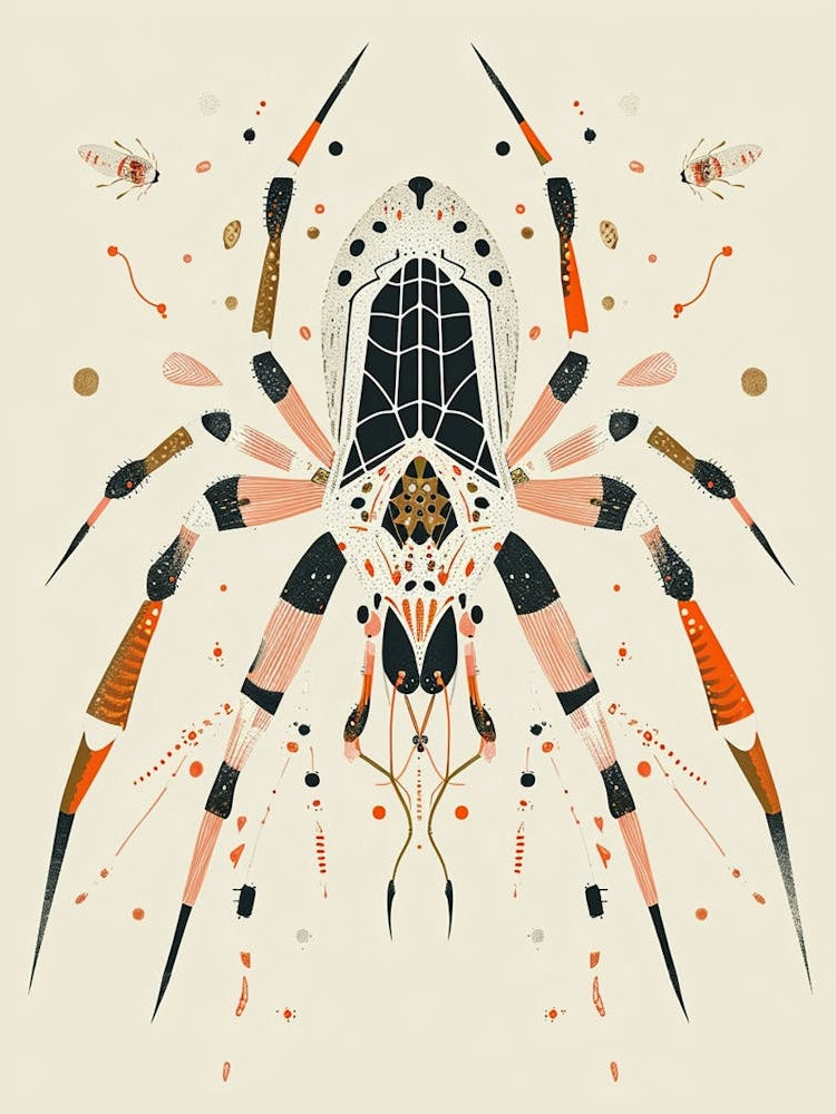 Colourful Insect Illustration Spider 1