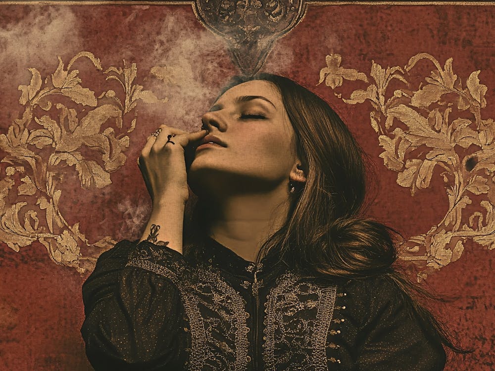 Woman Smoking A Cigarette