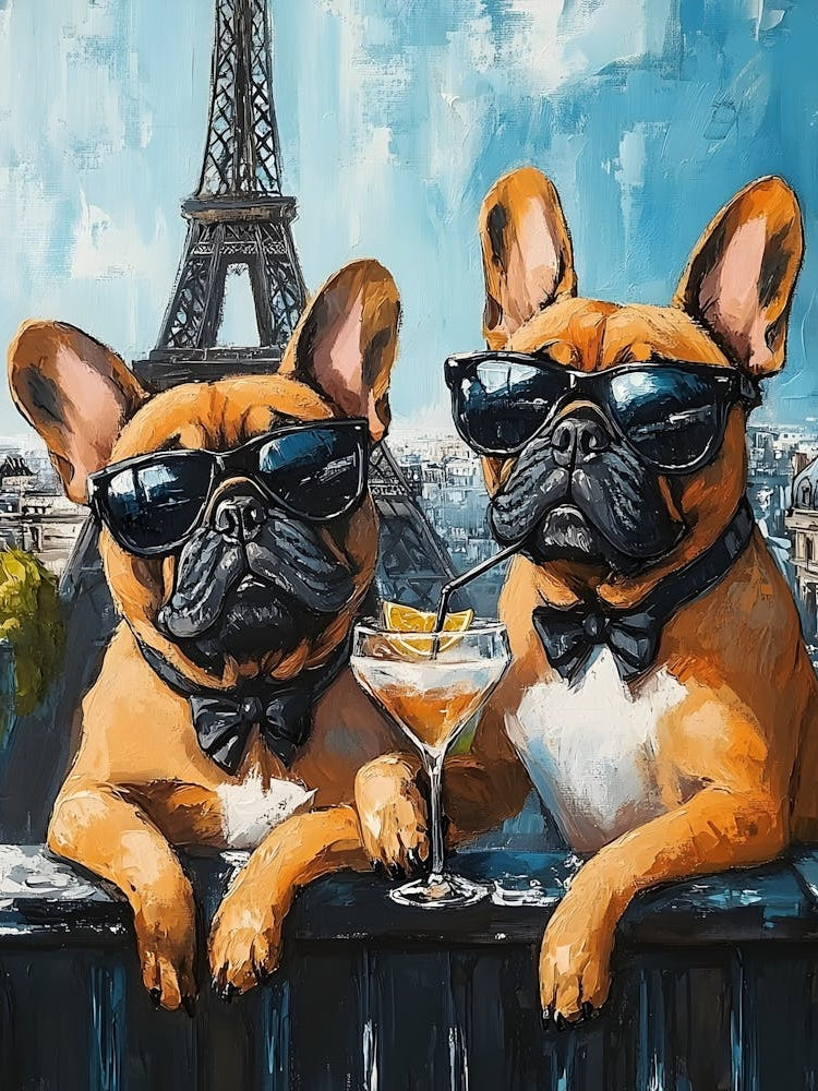 Whimsical Frenchies At The Bar 13
