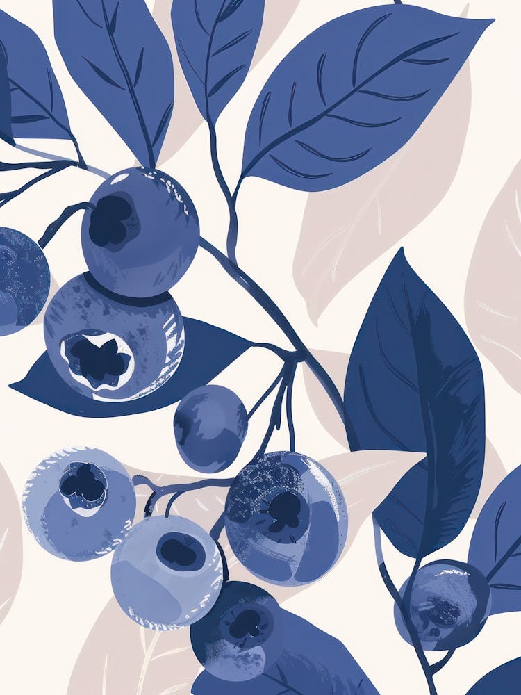 Heidelbeeren Nahaufnahme Illustration 1
