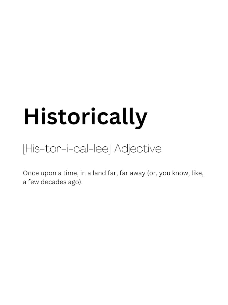 Historically Definition Meaning