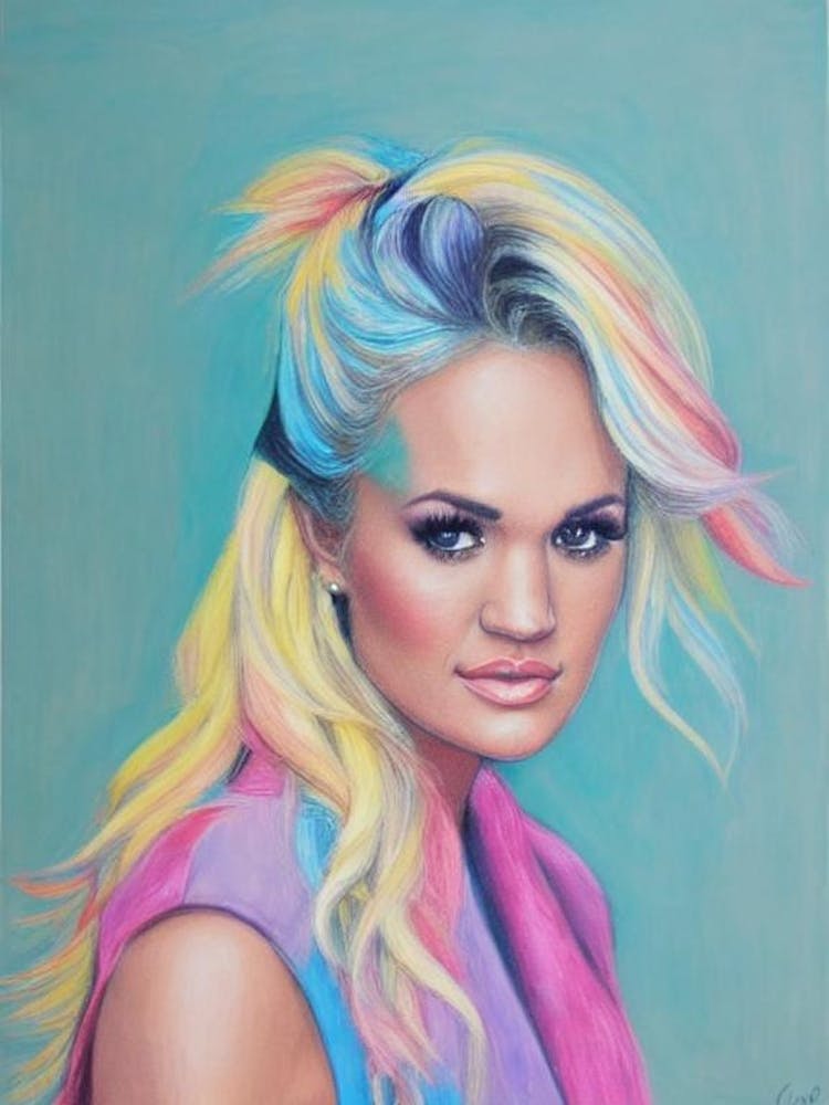 Carrie Underwood - Illustration Colorée